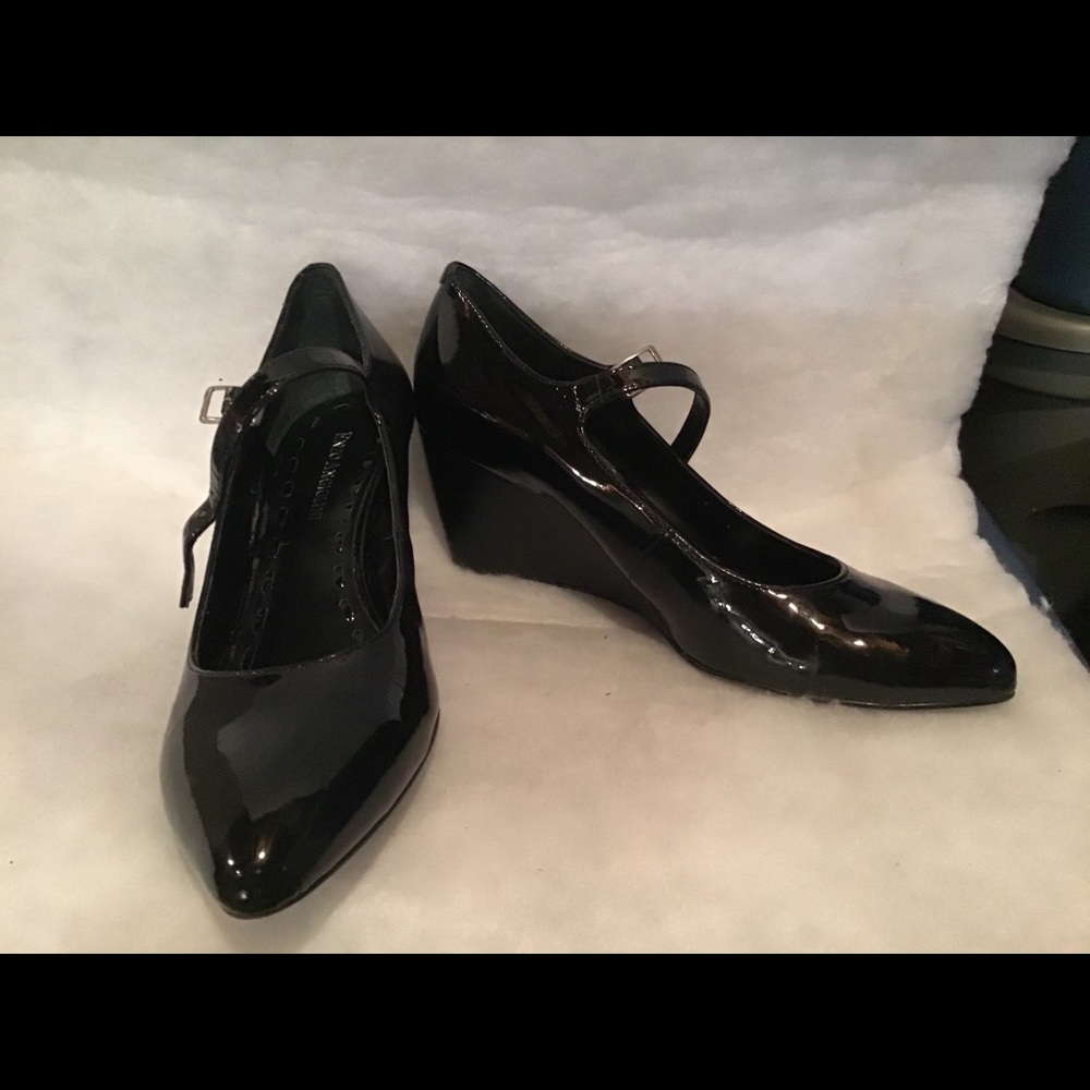 Enzo Wedge Patent Leather Shoes